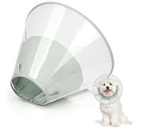 Supet Dog Cone Collar to Stop Licking with Soft Pad, Clear Elizabeth Recovery Collar after Surgery, Neutering, Injury, Pet Head Cone Alternative for Large, Medium, Small Dogs (Green,M)