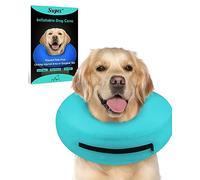 Supet Dog Cones After Surgery, Protective Inflatable Dog Collar Pet Recovery Collar Soft Pet Cone for Small Medium or Large Dogs and Cats Anti-Bite Lick Wound Healing Green M
