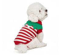 Supet Dog Jumper Winter for Small Large Dogs, Warm and Soft Knitted Pet Jumper with High Warm, Elastic for Dachshund, French Bulldog, XS-XXL, Christmas & Everyday(Stripe S)