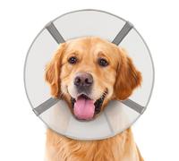 Supet Mesh Dog Cone Collar to Stop Licking, Adjustable Recovery Collar After Surgery for Large Medium Small Dogs, Alternative to Elizabeth Cone of Shame(Baise -4)