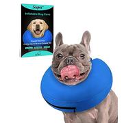 Supet Protective Inflatable Dog Cone Collar Soft After Surgery, Pet Neck Donut Collar Recovery for Surgery, Adjustable Cone for Dogs Prevent Licking(Blue XS)