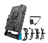 Supfoto V-Mount Battery Plate 15mm Rod Mount V Lock Plate Power Supply with D-Tap & USB Output LP-E6 Dummy Battery for BMPCC 4K/6K 5D2/5D3/5D4/6D/6D2/7D/7D2/70D/80D/5DSR