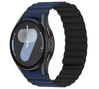 Suphart Magnetic Straps Compatible with Samsung Galaxy Watch 7/6/5/4/FE Strap 44mm 40mm/Galaxy Watch 5 Pro 45mm/6 Classic 47mm 43mm, Waterproof Sport Replacement Bands for Women Men, Dark Blue/Black