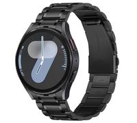 Suphart Metal Straps Compatible with Samsung Galaxy Watch 7 6 5 4 Strap 44mm 40mm, Five-link Stainless Steel Bands for Galaxy Watch 6 Classic 47mm 43mm/5 Pro 45mm, Black