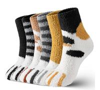 Suphigher 6 Pairs Fluffy Socks Womens, Ladies Winter Bed Sock, Funny Cute Animal Socks, Soft Slipper Sock for Women