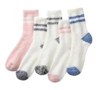 Suphigher Fluffy Socks Womens 4-7, 5 Pairs Ladies Winter Fluffy Bed Socks for Women, Cosy Fuzzy Slipper Sock for Christmas Home Sleeping