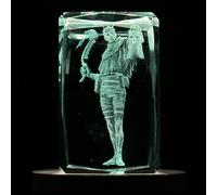 SUPIA ART FACTORY Dead by Daylight 3D Crystal Figure - Killer Wraith - RGBW 16 Colorful LED Lighting Stand with Laser Engraved Crystal Figure