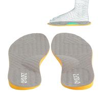 Supination Insoles for O/X Legs & Bowed Legs - Corrective Side Heel Wedge Insoles for Women & Men, Grey, 10 inches