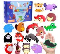 SUPINEEDO Fridge Magnet for Toddlers 1-3，Kids Magnets for Fridge (16 Pcs Animals Magnet Box)
