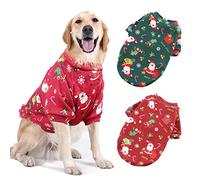SUPJADE 2Packs Dog Christmas Jumper - Sweater Cat Christmas Clothes Outfit Apparel for Winter Warm Holiday Xmas Pet Costumes (Large)