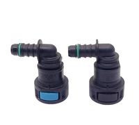 Supkancl 2pcs 11.8 ID8 90° Female Auto Car Fuel Line Hose Quick Release Connector Carburetor Part