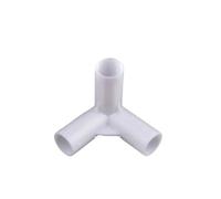 Supkancl 2PCS 12mm White Pipe Connector 60° 90° 120° 135° Tee Elbow Straight Joint DIY Joint Fittings Wardrobe Hook Adapter(90 Degree Three-way)