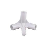 Supkancl 2PCS 12mm White Pipe Connector 60° 90° 120° 135° Tee Elbow Straight Joint DIY Joint Fittings Wardrobe Hook Adapter(120 Degree Four-way)