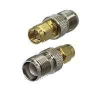 Supkancl 2pcs Connector Adapter RP-TNC Female Plug To SMA Male Plug RF Coaxial Converter Straigh