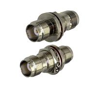 Supkancl 2pcs Connector Adapter TNC Female Jack To TNC Female Jack Bulkhead Nut RF Coaxial Converter Wire Terminals 50ohm
