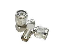 Supkancl 2Pcs TNC Male Plug To BNC Female Jack Right Angle RF Adapter Connector Coaxial 50ohm