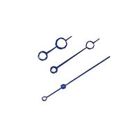 Supkancl Hollow Large Circular Pointer Gold Rose Silver Blue Non Luminous Watch Needle Compatible with NH35/364R/7S Movement(Blue)