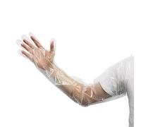 Supkeyer 50Pcs 35 inch Veterinary Insemination Rectal Long Arm Gloves Dressing Gutting Gloves for Field Dressing House Cleaning (50)
