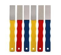 Supkeyer 6Pcs Diamond Sharpening Hones Sets, Color Coded Diamond Sharpening Stone Set, 3Grits #220,400,600 Flat Hand File Knife Sharpener for Hunting, Outdoor