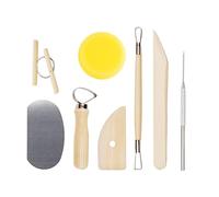 Supkeyer Pottery Tools Kit, Pottery Tools & Sculpting Tools, Polymer Modeling Clay Cutters Sculpture Set with Clay Cutting, Modeling, Trimming Tools for Smoothing, Cleaning, Carving (Yellow)