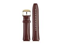 SUPKOUMKBG 16mm 18mm Leather Strap B6/b5 Bracelet Replacement Brown Wristband(B5-Brown-Gold,16mm)