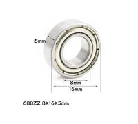 SUPKOUMKBG 608ZZ to 688ZZ Bearing 5x16x5mm 10/40pcs Miniature Ball Bearings Fit For VORON Mobius 2/3 3D Printer(688zz,10Pcs)