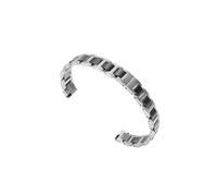 SUPKOUMKBG 8mm 10mm 12mm 14mm 16mm 18mm Stainless Steel Metal Watch Band(D-Silver black,18mm)