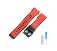 SUPKOUMKBG Fit For Casio GA-2000 Prg-600 650 PRW-6600 Rubber Resin Square Pattern Frosted Watchband Pin Buckle(Red)