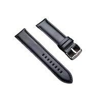 SUPKOUMKBG Genuine Leather Watchband Universal Band Wrist Strap 18mm 20mm 22mm 24mm 26mm(Black,22mm)