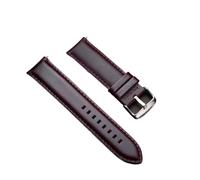 SUPKOUMKBG Genuine Leather Watchband Universal Band Wrist Strap 18mm 20mm 22mm 24mm 26mm(Wine red,24mm)