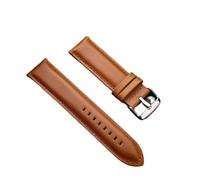 SUPKOUMKBG Genuine Leather Watchband Universal Band Wrist Strap 18mm 20mm 22mm 24mm 26mm(Yellow Brown,18mm)