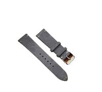 SUPKOUMKBG Soft Strap 22mm 18mm 20mm For Women Men Wristband Hand Sewn Band(Deep Grey,18mm)