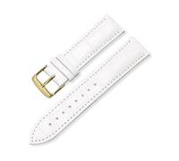 SUPKOUMKBG Universal Leather Watch Strap for 12mm 14mm 16mm 18mm 19mm 20mm 21mm 22mm(White Gold,24mm)