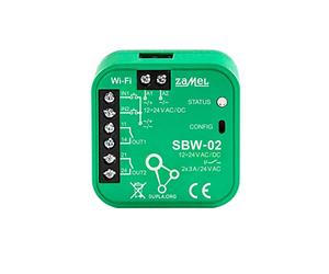 SUPLA SBW-02 WiFi Receiver with 2 Channels for Gate Control Remote Control with App Plastic Metal