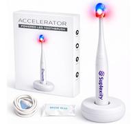 Suplexity LED Red and Blue Light Therapy Toothbrush - Rechargeable Teeth Whitening Toothbrush with Gentle Vibration, Oral Care Whitening Brush, USB Charging, 2 Replacement Brush Heads, Gum Care