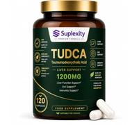 Suplexity TUDCA 1200mg Per Serving, Tauroursodeoxycholic Acid Supplement, 120 Vegan Capsules, 2 Month Supply, Third-Party Tested, Non-GMO Ingredients, High Strength Formula, Premium Quality