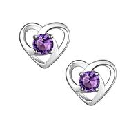 Suplight 925 Sterling Silver Claddagh Celtic Heart Stud Earrings, Dainty Tiny Irish Celtic Knot Jewelry for Women Girls (with Gift Box)