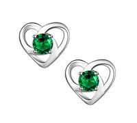 Suplight 925 Sterling Silver Claddagh Celtic Heart Stud Earrings, Dainty Tiny Irish Celtic Knot Jewelry for Women Girls (with Gift Box)