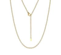 Suplight Gold Necklaces for Women Stainless Steel Chain 2mm Thin Rolo Link Chains 18 Inch Short Necklace Pendant Ring Stacked Waterproof Hypoallergenic Women's Jewellery Gift for Daughter