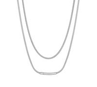 Suplight Long Chain Necklace 30" Stainless Steel 2mm Snake Chains Rope Necklaces for Men Women