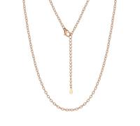 Suplight Necklaces Chain for Women Rose Gold Stainless Steel 2mm Thin Rolo Link Chains 18 Inch Pendant Ring Stacked Short Necklace Waterproof Hypoallergenic Women's Jewellery Gift