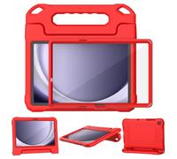 SUPLIK Kids Case for Samsung Galaxy Tab A9 Plus 11 Inch 2023 (SM-X210/X216/X218), Galaxy Tab A9+ 11" Case with Screen Protector, Durable Shockproof Lightweight Stand Handle Cover for Kids, Red