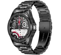 SUPLINK Stainless Steel Case and Strap for Google Pixel Watch 2 Straps Men, Metal Rugged Replacement Band for Pixel Watch Strap 41mm, Black