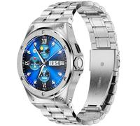 SUPLINK Stainless Steel Case with Band Compatible with Google Pixel Watch 41mm (2022)/Pixel Watch 2 Band, Metal Rugged Protector Cover Strap,Sliver,Silver