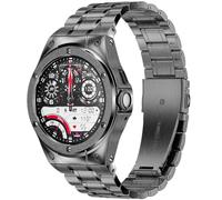 SUPLINK Stainless Steel Case with Bracelet Compatible with Google Pixel Watch 2/1, Metal Replacement Bands for Men, Black, 45mm