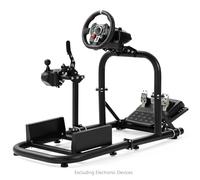 Supllueer Racing Simulator Cockpit Upright Stable fit for Logitech,Thrustmaster,Fanatec, G27 G29 G920 G923 T300RS F458 T500R, 50mm Round Tube Racing Wheel Stand without Wheel Pedal Shifter Seat