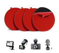 Suplogico 4Pcs Heavy Duty Dash Cam Adhesive Pads - 248°F Heat Resistant Sticky Tape for Windshield, Car Mounts & GPS, 60% Stronger Grip, No Residue, Universal Fit for All Dash Cams (2.2 inch Round)