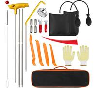 Suplong Car Tool Kit 22 Pieces, Professional Car Emergency Repair Kit, Essential Car Lockout Kit with Long Reach Grabber, Air Wedge Pump, J-Hook, Trim Removal Tool, Storage Bag for Cars Doors Windows