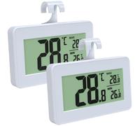 Suplong Fridge Thermometer with Max/Min Record, Easy Battery Replacement, High Accuracy Refrigerator Monitor for Kitchen, Basement Large LCD Digital Freezer Thermometer