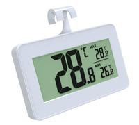 Suplong Fridge Thermometer with Max/Min Record, Easy Battery Replacement, High Accuracy Refrigerator Monitor for Kitchen, Basement Large LCD Digital Freezer Thermometer (1 Pack)